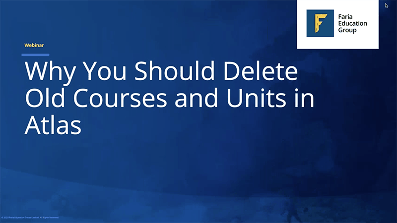 Resource Library 88 Why you Should Delete Old Courses and Units in Atlas