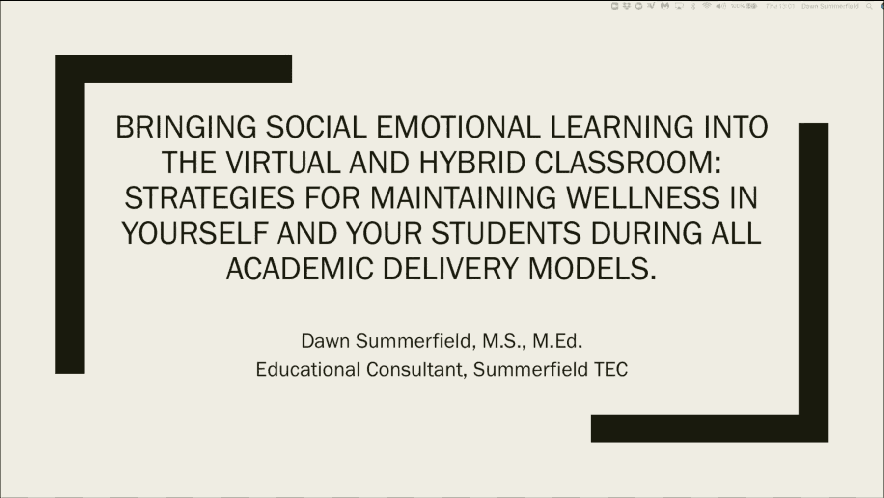 Resource Library 47 Maintaining Wellness in Yourself and your Students During all Academic Delivery Models