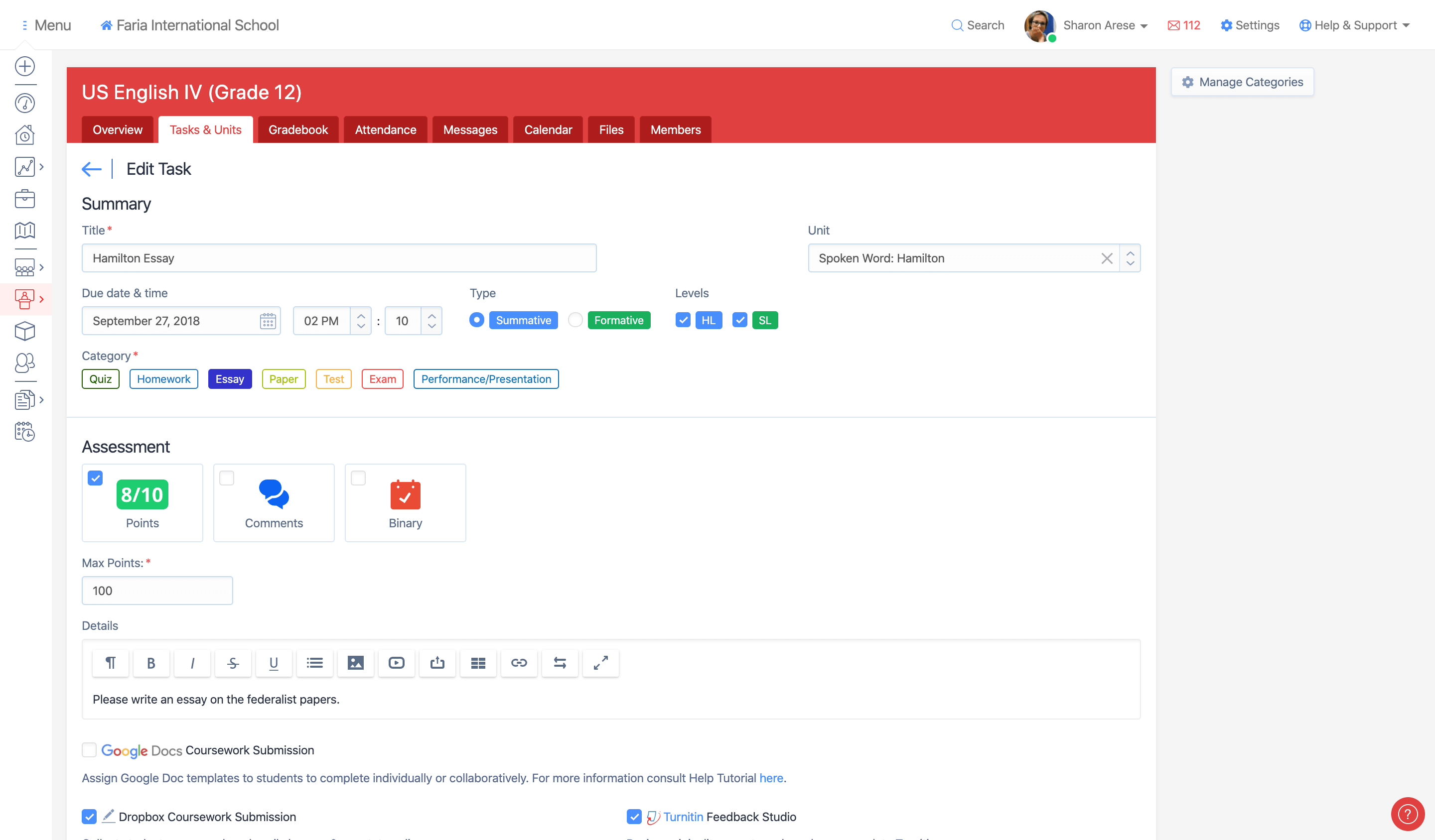 Features 45 Tasks