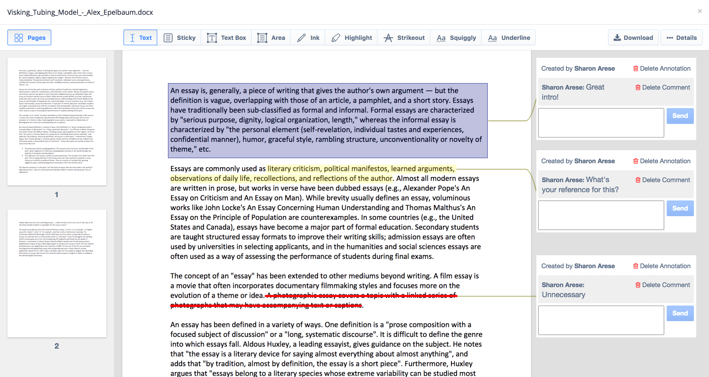 Features 61 annotations