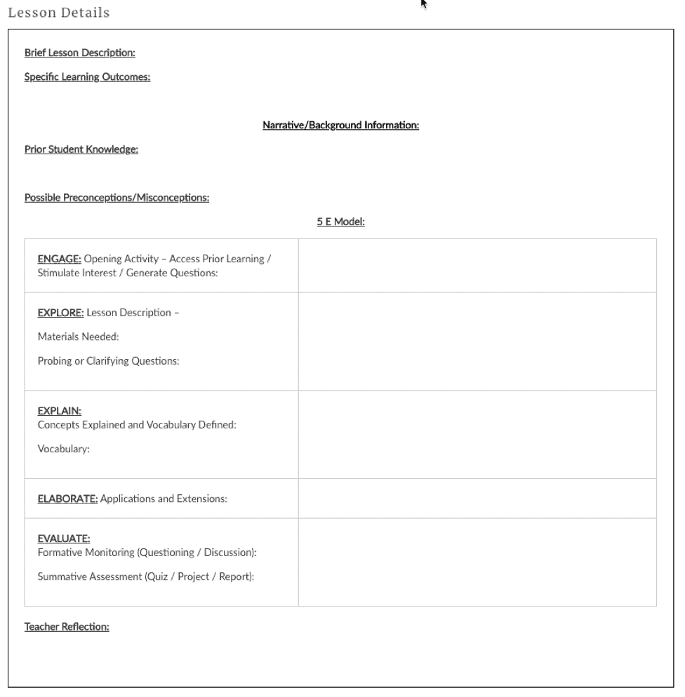 Lesson Planning Templates: So many Options! - Atlas For Blank Unit Lesson Plan Template