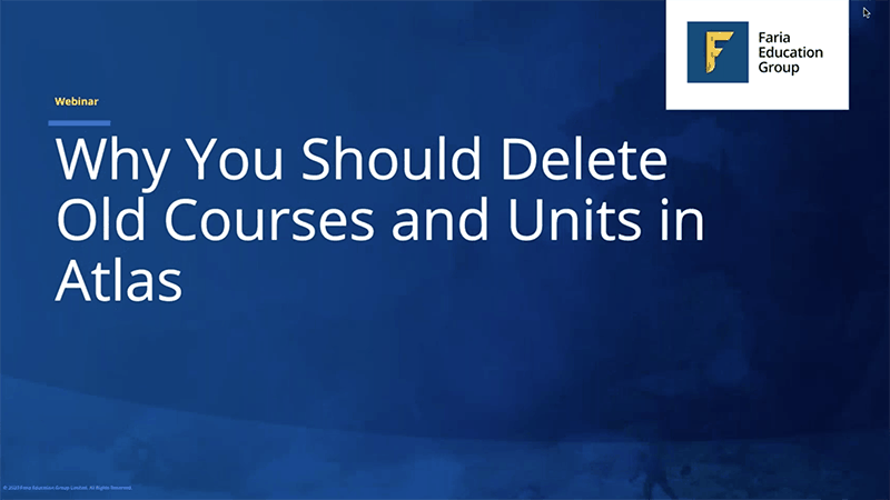 Why you Should Delete Old Courses and Units in Atlas