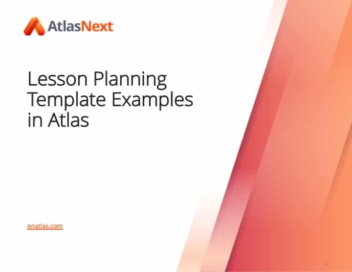 Lesson Planning Template Examples in Atlas