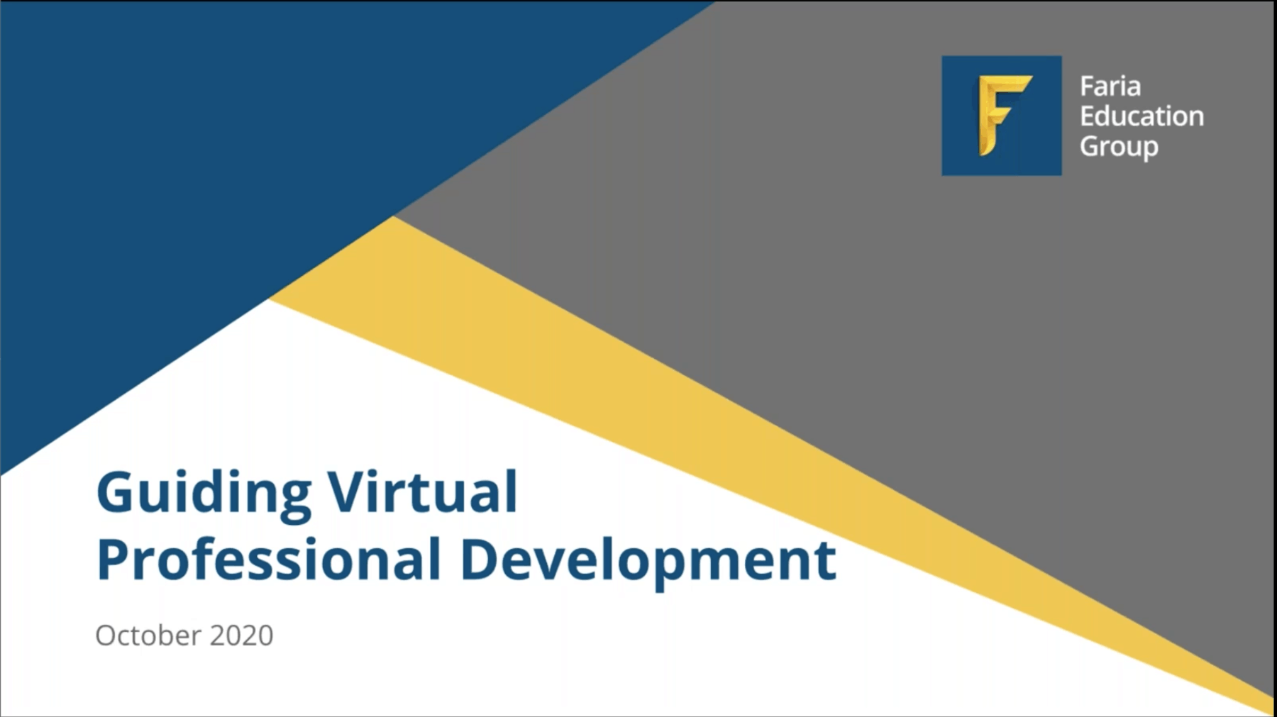 Guiding Virtual Professional Development