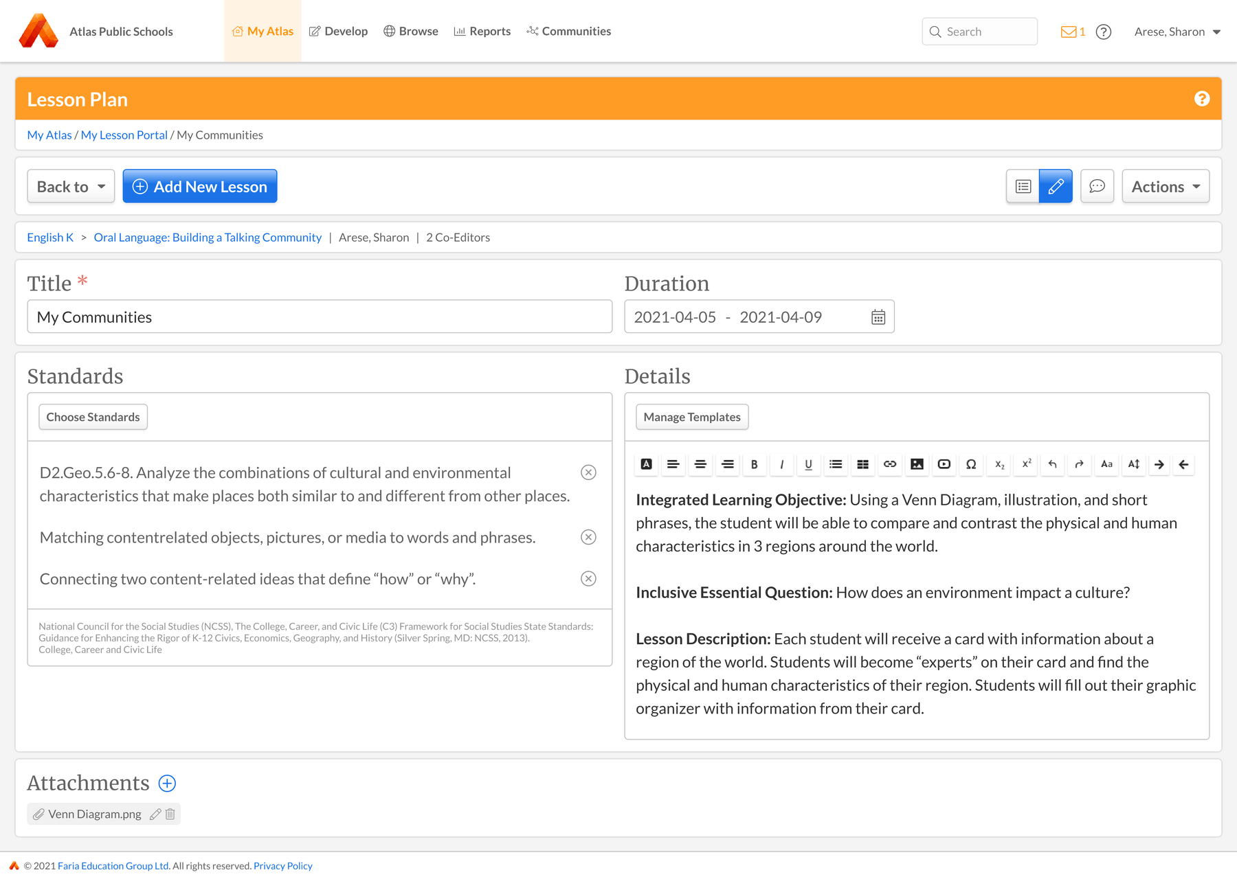 Lesson Editor